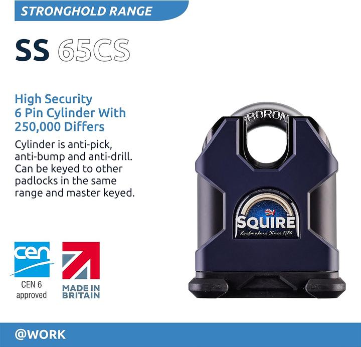 Image du produit Squire Hochsicheres Vorhängeschloss SS65CS