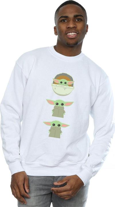 Actual product image Star Wars Mens The Mandalorian The Child Posing Sweatshirt (M)