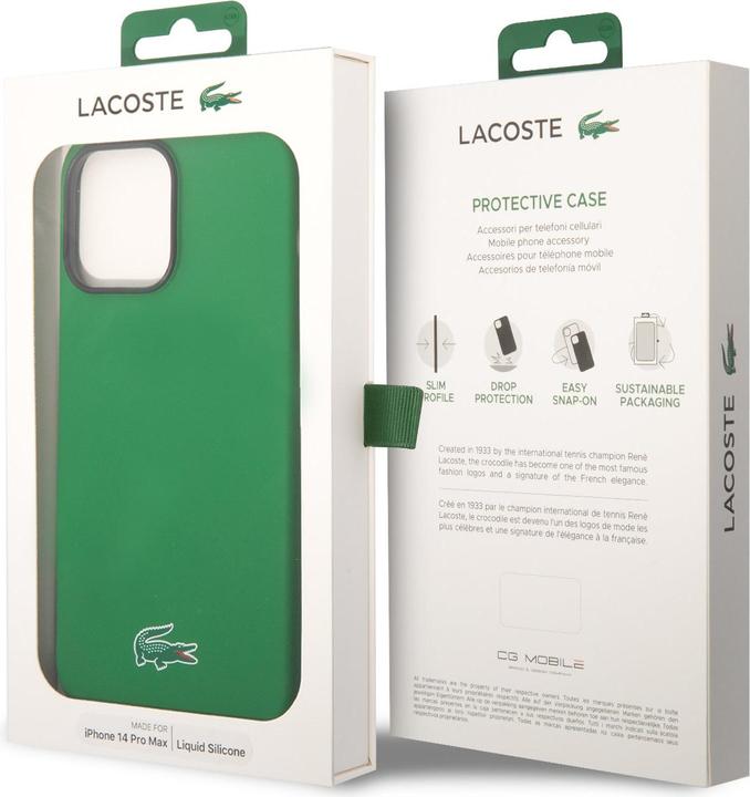 Image du produit Lacoste LCHMP14LSLON iPhone 14 Pro 6.1" zielony/green étui rigide Silicone MagSafe (Apple iPhone 14 Pro)