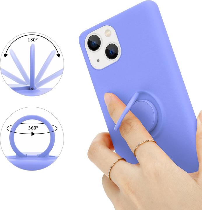 Actual product image Cadorabo Case for Apple iPhone 14 PLUS in TPU Liquid Ring Silicone Case Style (Apple iPhone 14 Plus)