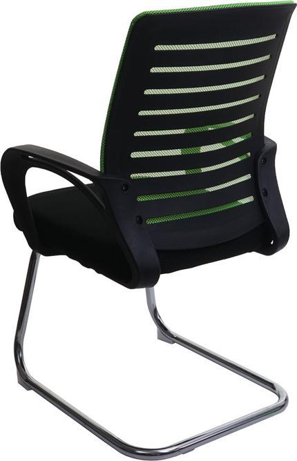 Produktbild Mendler 2er-Set Konferenzstuhl HWC-K51, Besucherstuhl Freischwinger, 150kg belastbar Stoff/Textil - grün