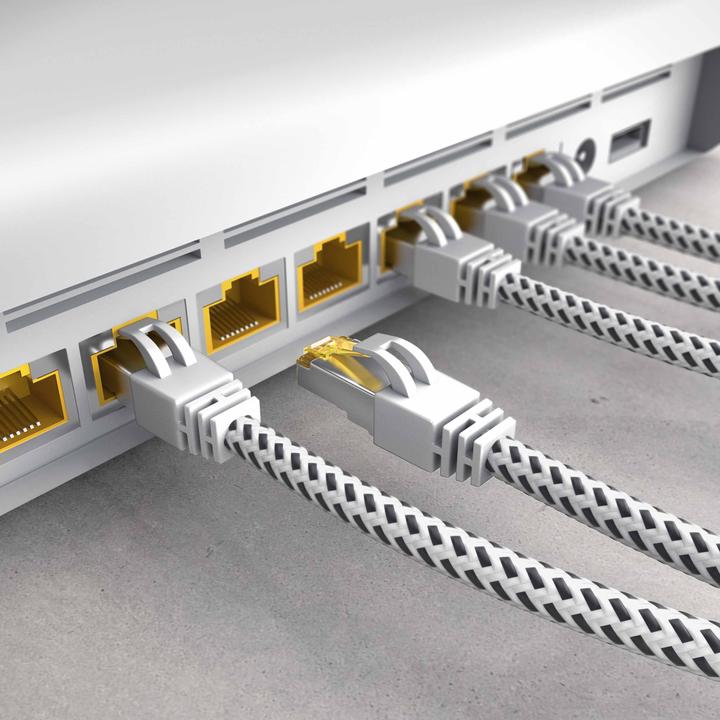 Immagine prodotto Primewire Cavo di rete CAT.7 con rivestimento in cotone, cavo LAN Gigabit Ethernet CAT 7, cavo patch 10000 (S/FTP, CAT7, 10 m)