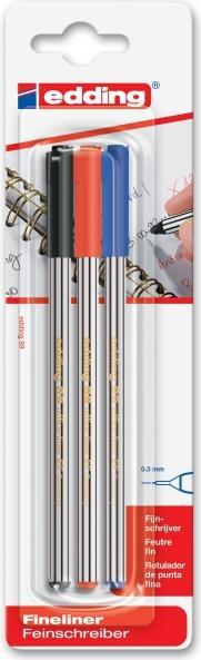 Produktbild Edding Fineliner sortiert 81965 (Sortiert, 3 x)