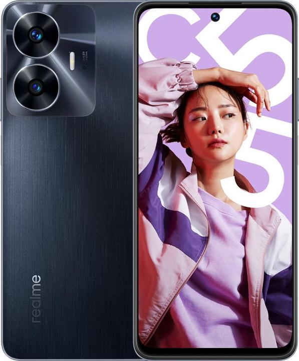 realme C55 (128 GB, Rainy Night, 6.72", Dual SIM, 64 Mpx, 4G)