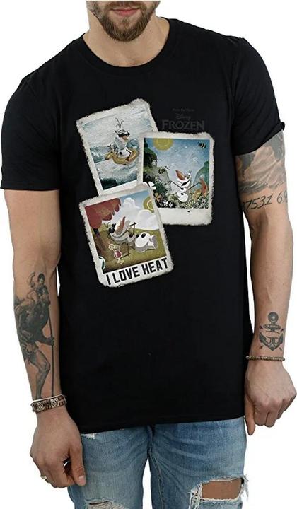 Actual product image Disney Frozen Mens Olaf Polaroid Cotton T-Shirt (L)