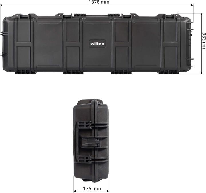 Actual product image Wiltec Gun Case, Spacious Design 137.8 x 38.3 x 17.5 cm, Robust Gun Storage Case