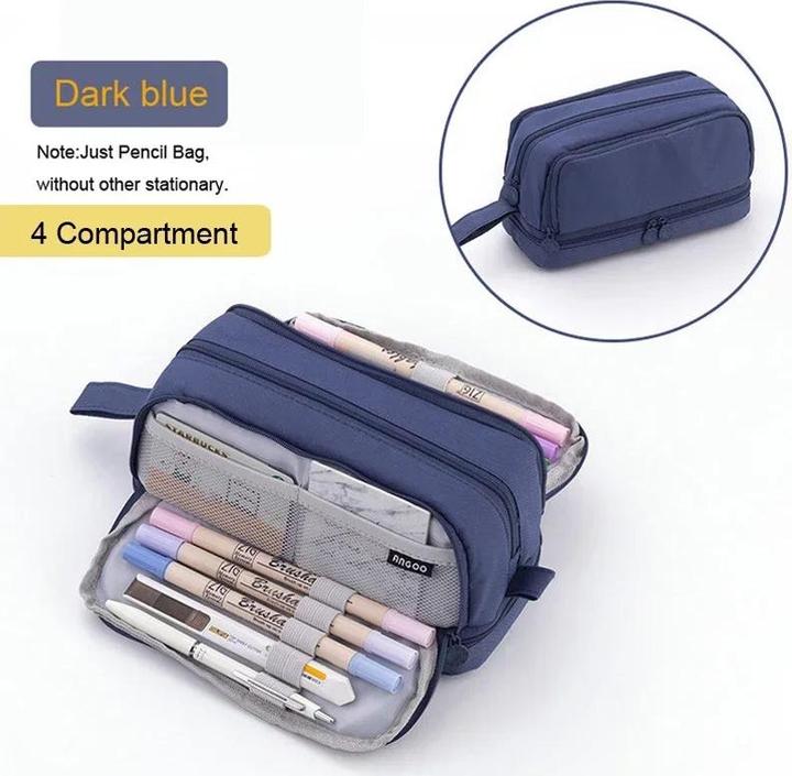 Actual product image Only-Bags.Store Pencil Bag Pen Case Large Capacity Easy Handle Storage Pouch for Stationery School Student