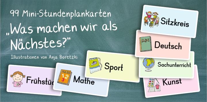 Produktbild 99 Mini-Stundenplankarten – „Was machen wir als Nächstes?“ (Deutsch, Sabine Treu, 2019)