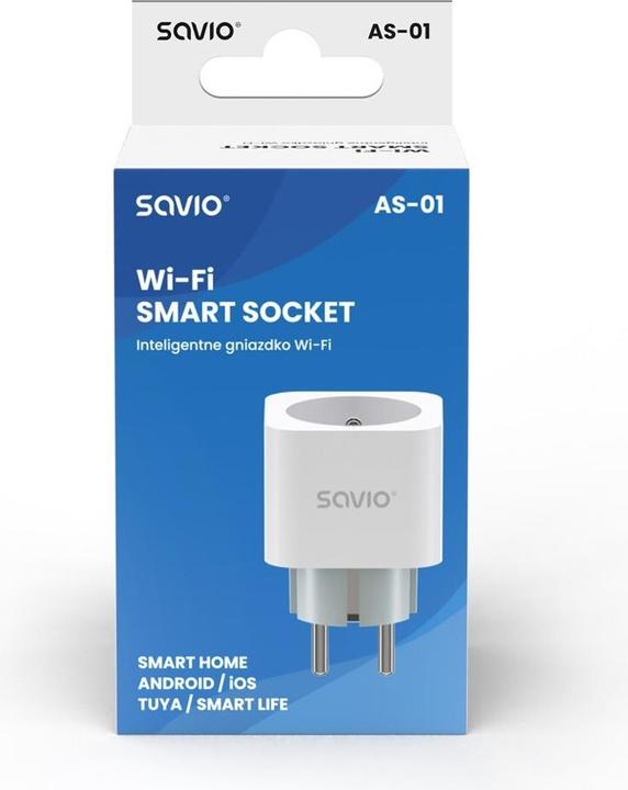 Immagine prodotto Savio Gniazdko Wi-Fi AS-01 3-pak białe