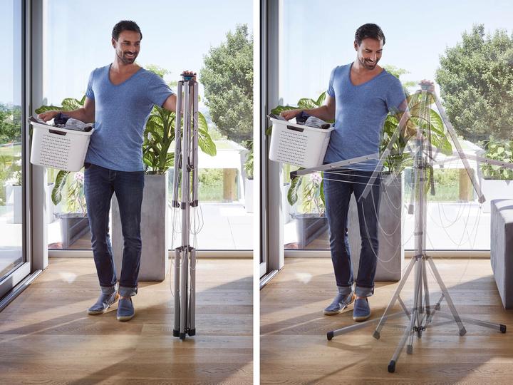Produktbild Leifheit Standwäschespinne LinoPop-Up 140 (14 m)