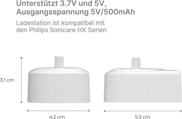 Immagine prodotto Hermex Alternative Ladestation für Philips Sonicare elektrische Zahnbürste (Caricatore per spazzolino da denti)