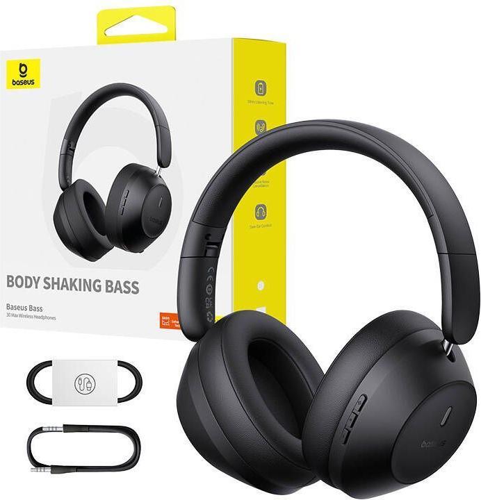 Produktbild Baseus Bass 30 Max Wireless Headphones (black) (50 h, Kabellos)