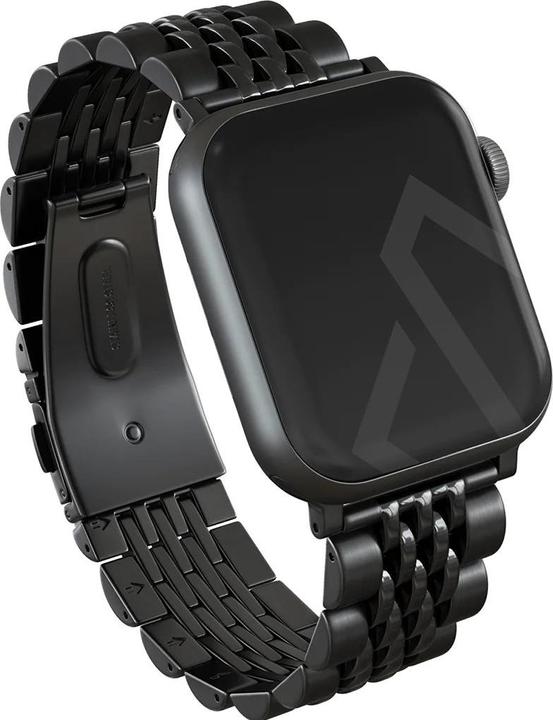 Actual product image Burga Apple Watch Metal Band - Chic Royal - Black - 38mm / 40mm / 41mm (Stainless steel)