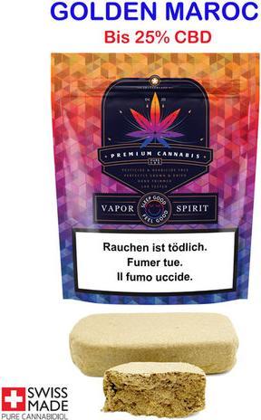 Actual product image Vapor Spirit CBD - Golden Maroc Hash 9g (9 g, Indoor)