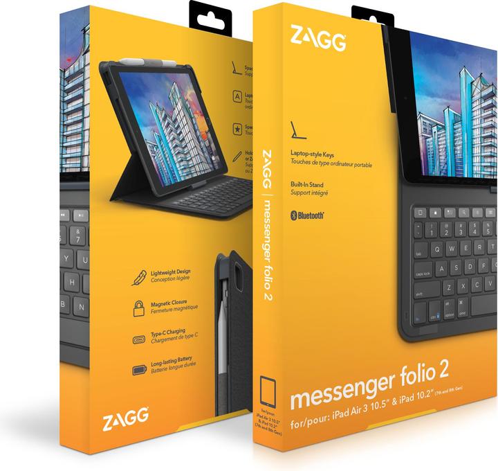 Image du produit Zagg Messenger Folio 2 (DE, iPad 10.2 (2020), iPad Air 10.5)