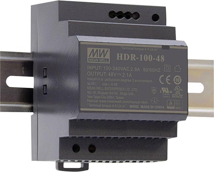 Produktbild MeanWell Hutschienen Netzteil (DIN Rail) 24 V/DC 4.2 A 100.8 W 1 x