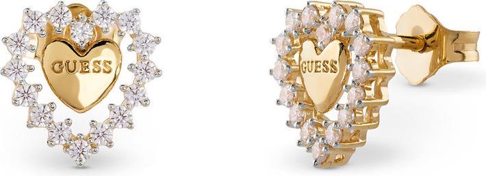 Guess 10MM JARDIN HEART & CRYS STUDS Ohrringe (Silber 925)