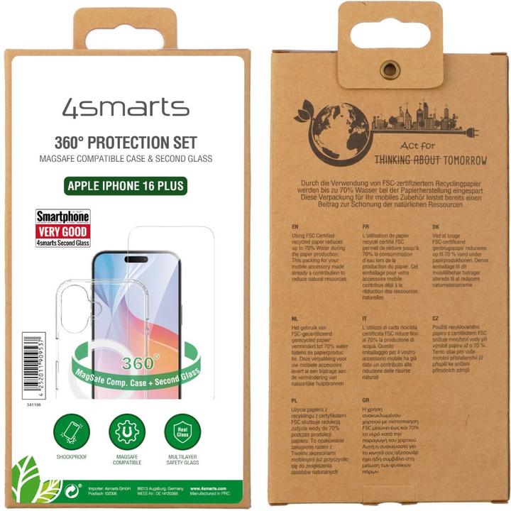 Actual product image 4smarts 360° Premium Protection Set (1 Piece, Apple iPhone 16 Plus)