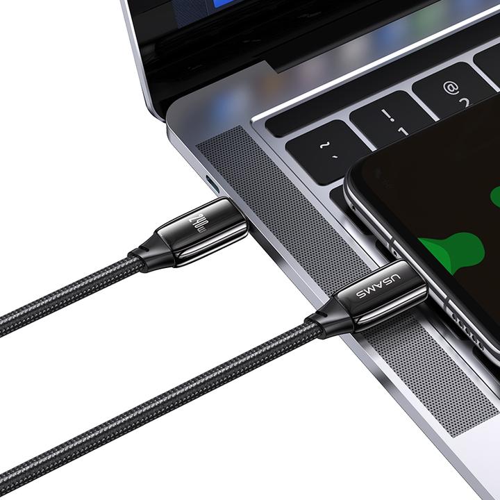 Actual product image Usams Charging Cable Type-C to Type-C - Black (1.20 m, USB 3.1)