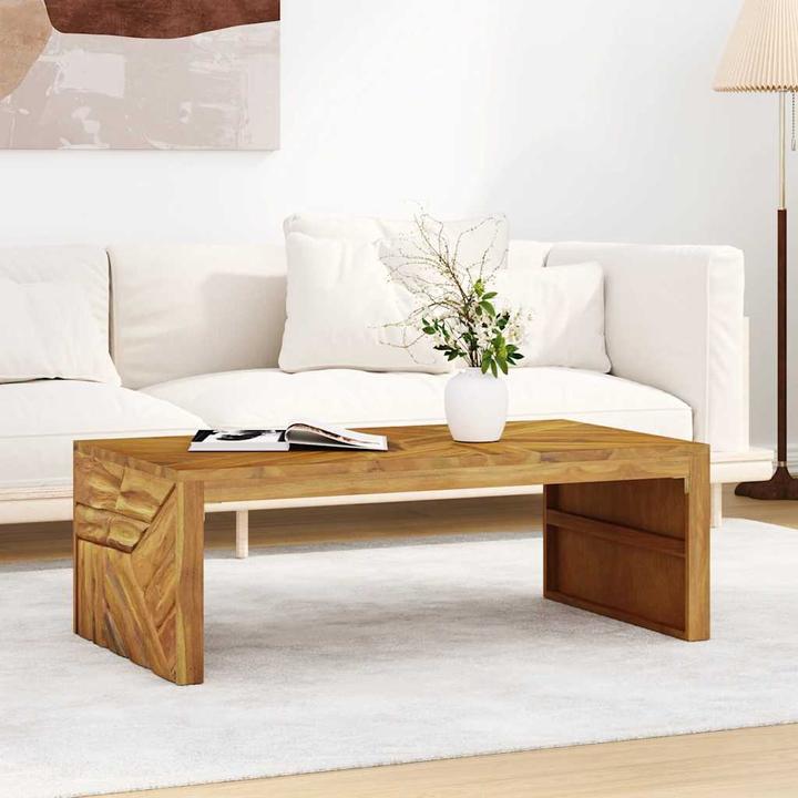Image du produit VidaXL Table basse 110x60x38 cm en teck massif (110 x 60 x 38 cm)