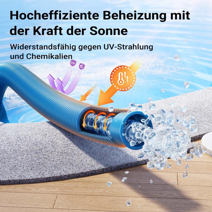 Image du produit Wiltec Teichtip ® 21m - 32mm - Tuyau de piscine flottant sections double manchon 165g/m - Made in Europe