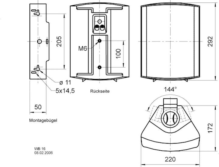 Immagine prodotto Visaton Altoparlante compatto a 2 vie, WB 16 100V, 8Ohm (Passivo)