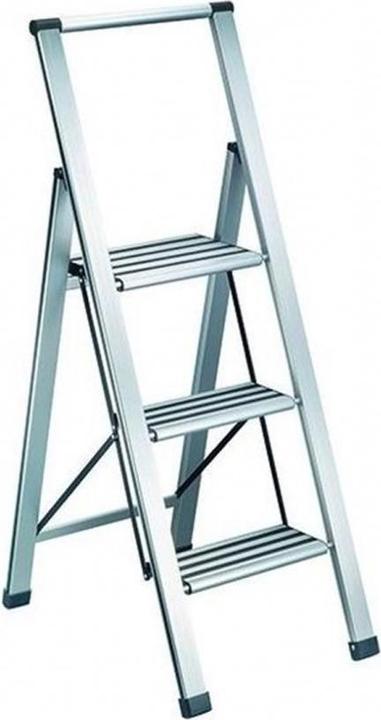 technocraft Alu-Klappleiter SLIMSTER, 3 Stufen (Trittleiter, 99 cm)