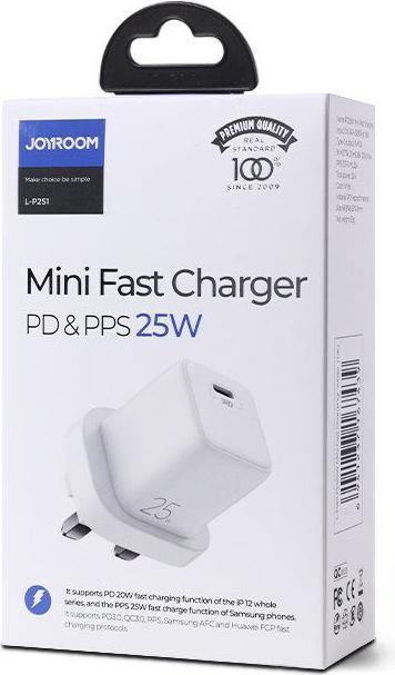 Immagine prodotto Joyroom Caricatore da parete veloce USB Tipo C 25W 3A con spina UK (25 W)