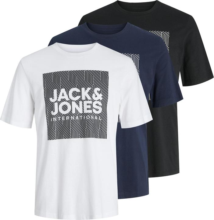 Immagine prodotto Jack & Jones Confezione da 3 pezzi di maglietta stampata a girocollo (L)
