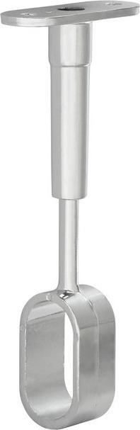 Actual product image Cupboard tube centre support flat oval adjustable chrome-plated