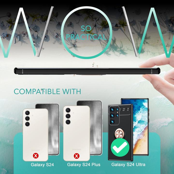 Produktbild Nalia Matte Ring Silikon Hülle (Samsung Galaxy S24 Ultra)