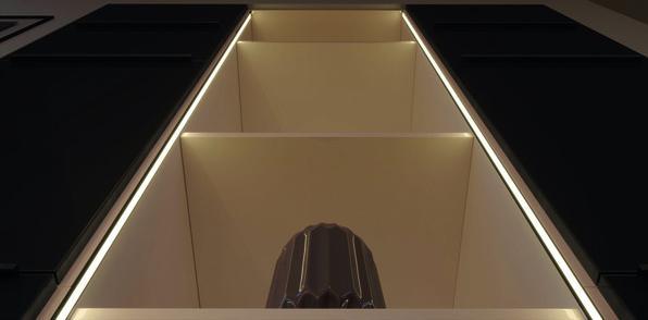 Actual product image Halemeier LED recessed/mounted profiles ChannelLine G2 with light screen