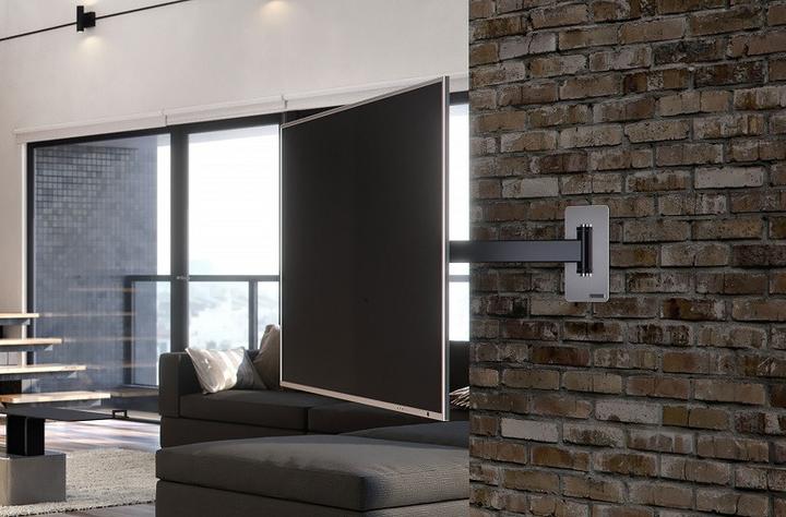 Immagine prodotto Wissmann Raumobjekte Staffa a muro 40 - 55", acciaio inox, nero (Muro, 55", 39 kg)