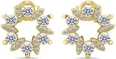 Brilio Silver - Charming gold-plated earrings with clear zircons EA593Y