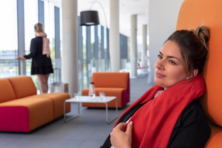 Image du produit eja Travel Schal Foulard de voyage avec protège-dents (Cadenas + étiquette pour bagage)