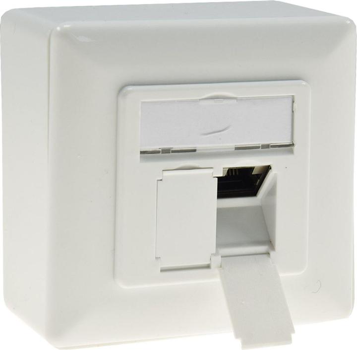 Goobay CAT 6 universal outlet incl. surface mounting frame 2x RJ45 network outlet shielded