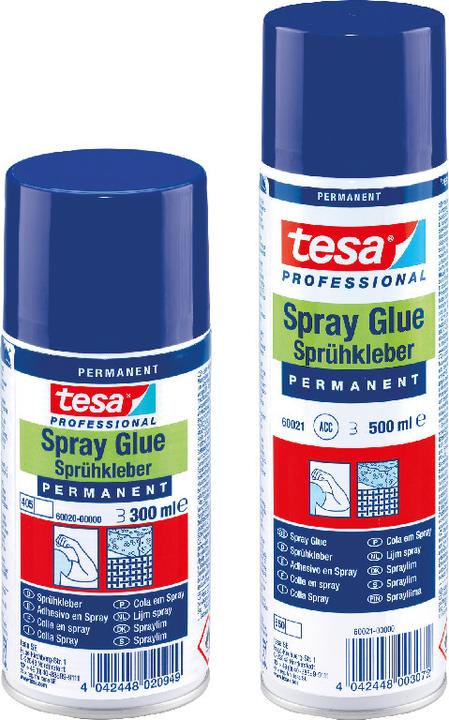 Actual product image tesa Spray adhesive PERMANENT, strong adhesive for spraying, 500ml can (475 g, 500 ml)