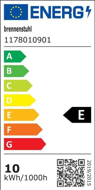 Etichetta energetica Brennenstuhl Faretto LED AL 1050 con PIR (10W, 1010lm, 3000K, IP44, Proiettore LED per montaggio a parete, con (1010 lm)