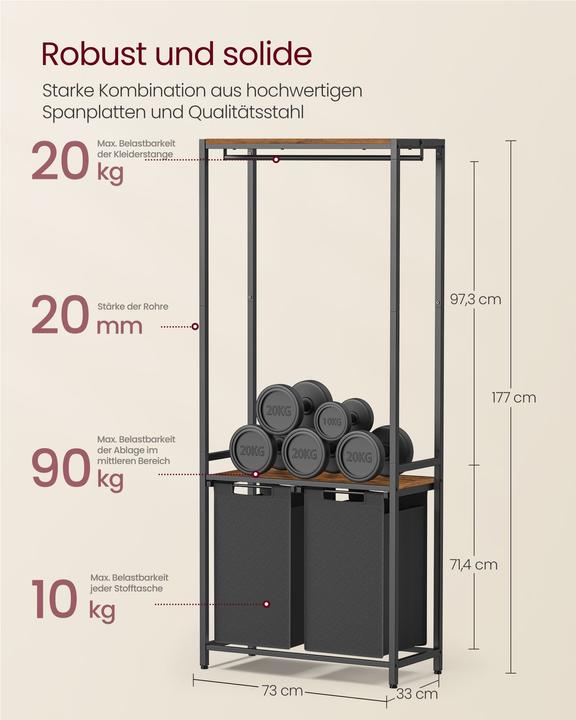 Actual product image Vasagle Laundry (92 l)