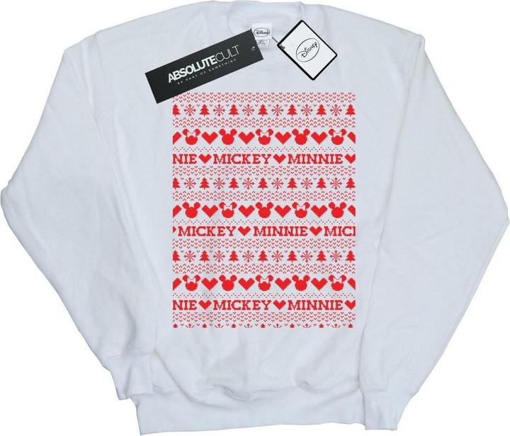 Immagine prodotto Disney Mickey And Minnie Christmas Fair Isle Felpa Ragazze (152, 158)