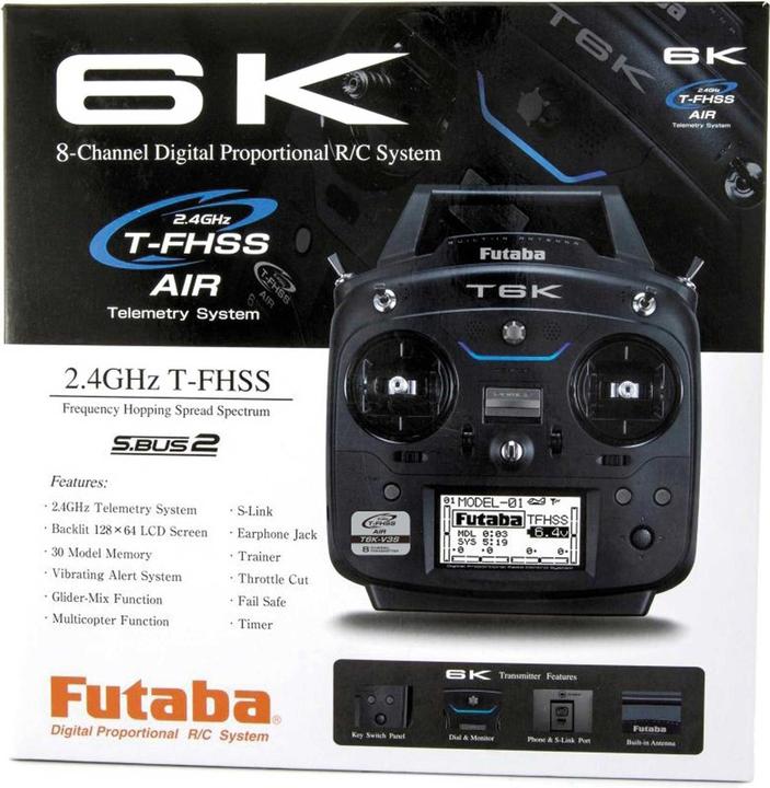 Produktbild Futaba T6K V3S 2.4GHz T-FHSS+R3008SB Mode 1 8-Kanal mit Telemetrie
