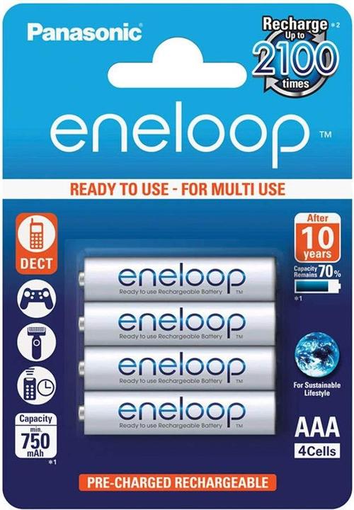 Actual product image Panasonic Rechargeable batteries ENELOOP BK-4MCDE (4 pcs., AAA, 800 mAh)