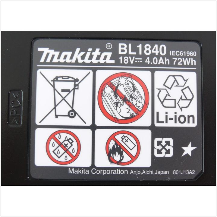 Actual product image Makita BL 1840 B 18 V - 4.0 Ah Li-Ion battery 3-pack (18 V)