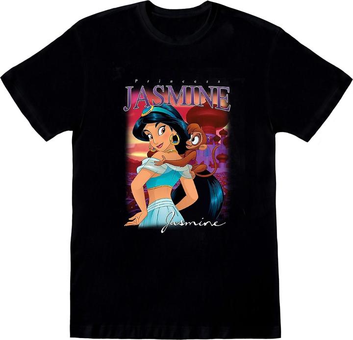 Immagine prodotto Aladdin Maglietta da ragazza Jasmine Montage in cotone (140, 146)