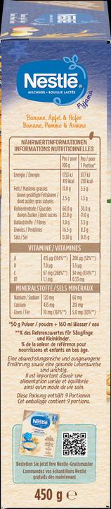Nährwerte und Zutaten Nestlé Milchbrei (450 g)