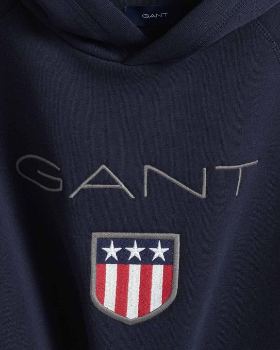 Actual product image GANT Sweatshirt Sporty Comfortable Fit Shield Hoodie - 17740 (146)
