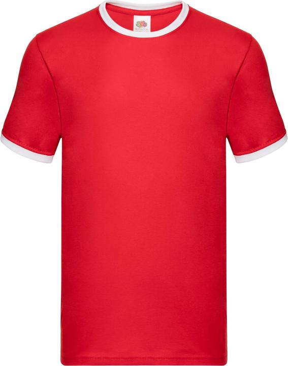 Actual product image Fruit of the Loom Mens Ringer Contrast T-Shirt (M)