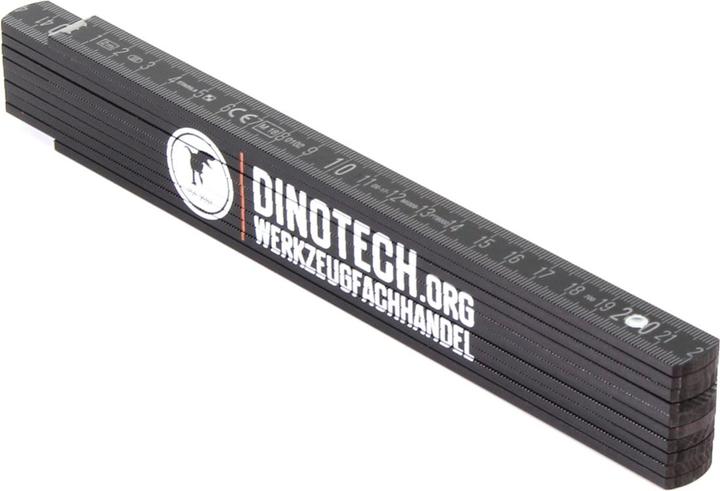 Actual product image Dinotech Stabila Folding Meter - black 2 m, Accuracy Class III (cm, mm)