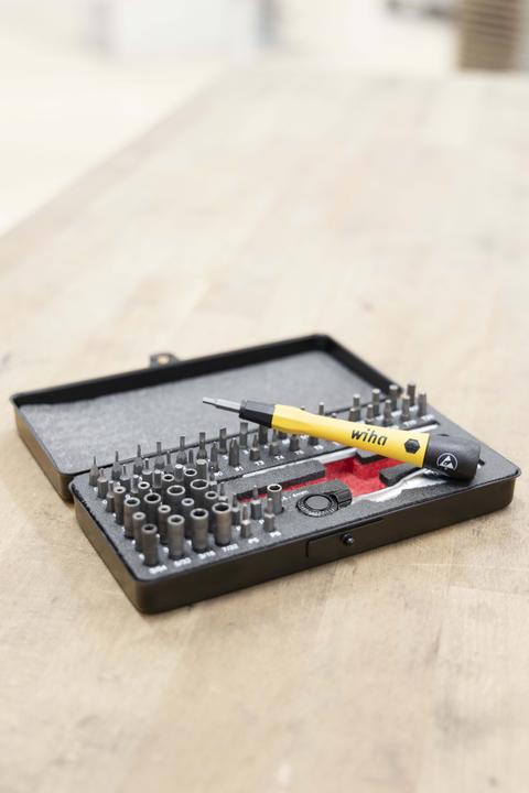 Actual product image Wiha Micro bit set 65 pcs. incl. storage box Precision mechanics screwdriver set Bit holder (4 mm)