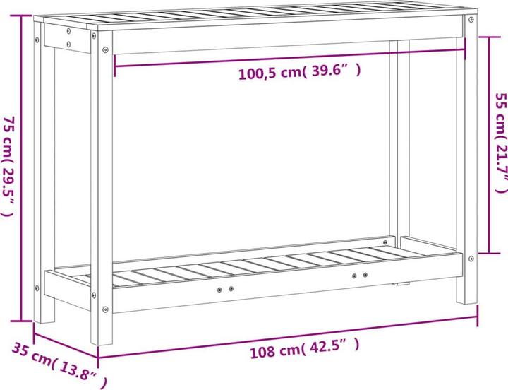 Actual product image VidaXL Planting table with Douglas fir shelf